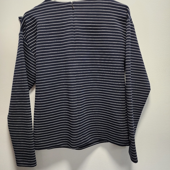 Banana Republic Navy Striped Top S - Picture 5 of 5